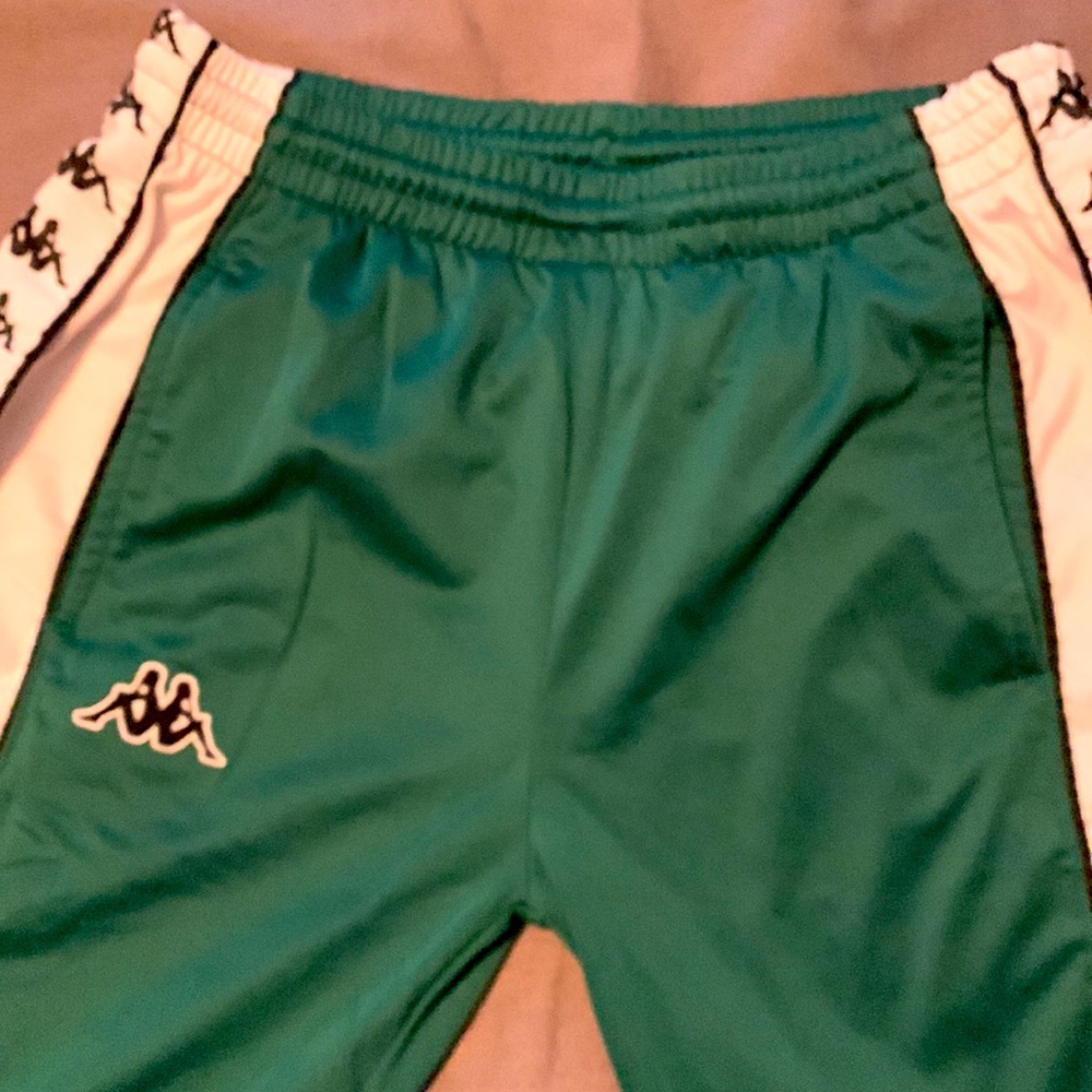 • Kappa • Tear away Pants - Green and white